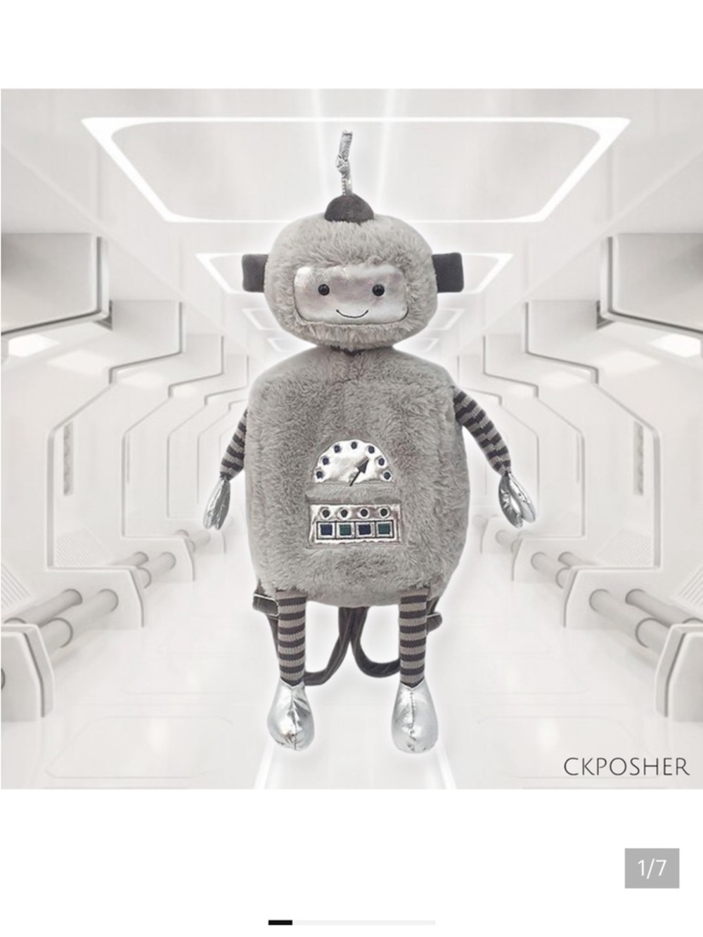 Mon Ami RADFORD Robot Plush Fluffy Toddler Backpack